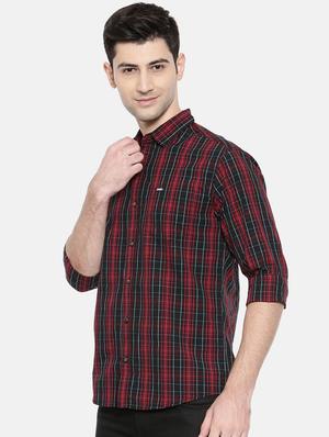 red cotton casual shirt - 15731625 - Standard Image - 2