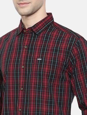 red cotton casual shirt - 15731625 - Standard Image - 5