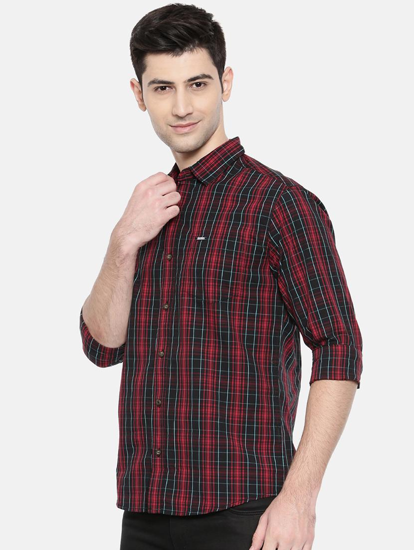 red cotton casual shirt - 15731625 - Zoom Image - 2
