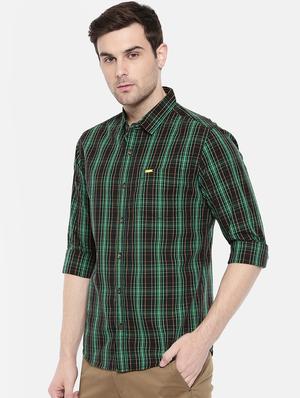 green cotton casual shirt - 15731626 - Standard Image - 2