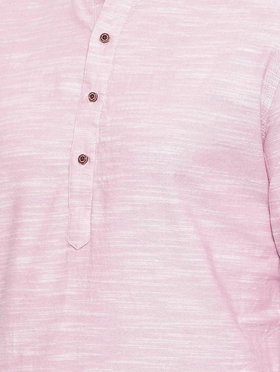 pink cotton long kurta - 15731641 - Zoom Image - 5
