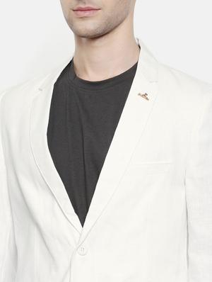 white cotton single breasted blazer - 15731671 - Standard Image - 5