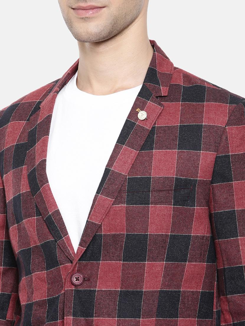 red cotton single breasted blazer - 15731672 - Zoom Image - 5