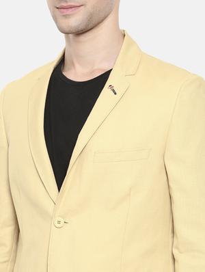 beige cotton single breasted blazer - 15731677 - Standard Image - 5