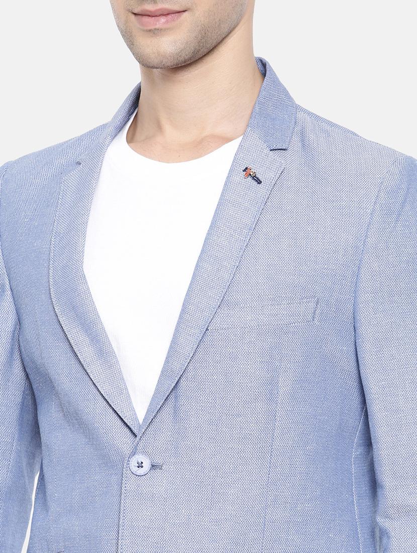 light blue cotton single breasted blazer - 15731678 - Zoom Image - 5