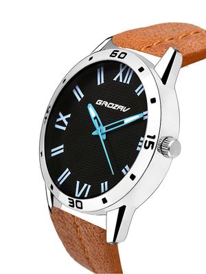 Round dial analog watch (910104BK) - 15731734 - Standard Image - 2