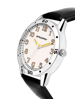 Round dial analog watch (910105WT) - 15731735 - Standard Image - 2