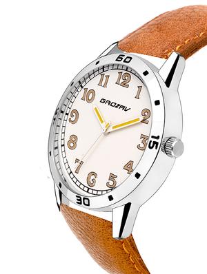Round dial analog watch (910105WT) - 15731736 - Standard Image - 2