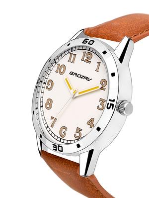 Round dial analog watch (910105WT) - 15731739 - Standard Image - 2