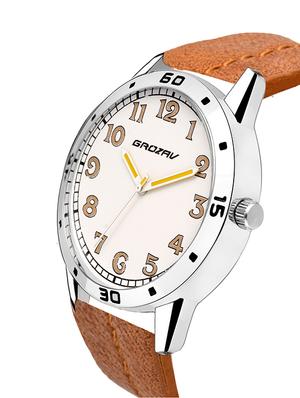 Round dial analog watch (910105WT) - 15731740 - Standard Image - 2