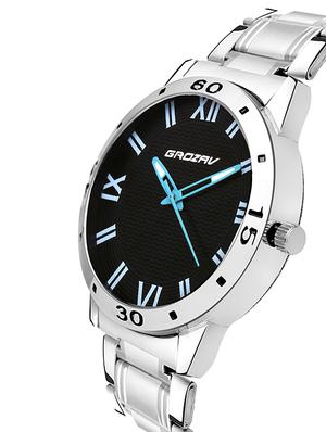 Round dial analog watch (910104BK) - 15731775 - Standard Image - 2