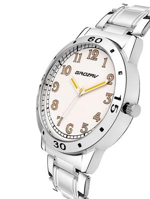 Round dial analog watch (910105WT) - 15731778 - Standard Image - 2