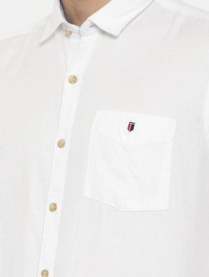 white cotton casual shirt - 15731788 - Standard Image - 5