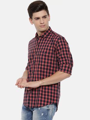 red cotton casual shirt - 15731792 - Standard Image - 2