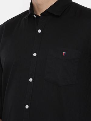 black cotton casual shirt - 15731794 - Standard Image - 5