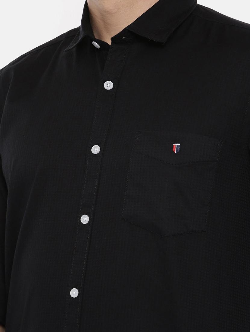 black cotton casual shirt - 15731794 - Zoom Image - 5