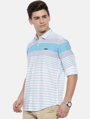 blue cotton casual shirt - 15731795 - Standard Image - 2