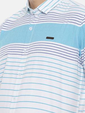 blue cotton casual shirt - 15731795 - Standard Image - 5