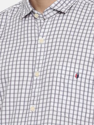 grey cotton casual shirt - 15731796 - Standard Image - 5