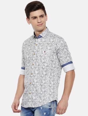 grey cotton blend casual shirt - 15731799 - Standard Image - 2