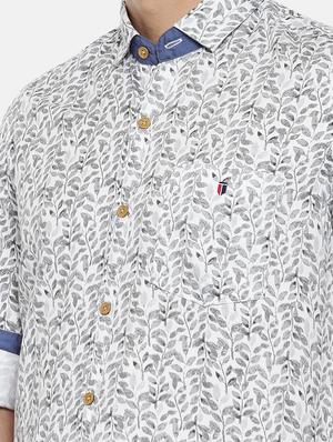 grey cotton blend casual shirt - 15731799 - Standard Image - 5