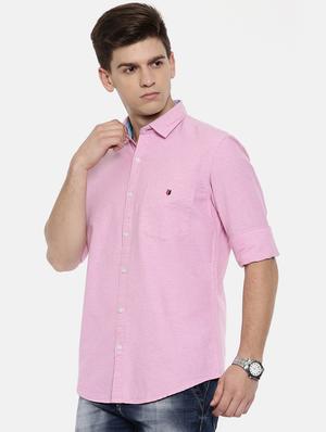 pink cotton casual shirt - 15731806 - Standard Image - 2