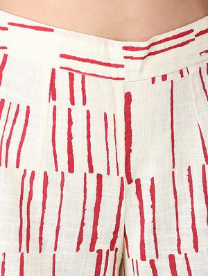 Solid kurta with printed palazzo set - 15731807 - Standard Image - 5