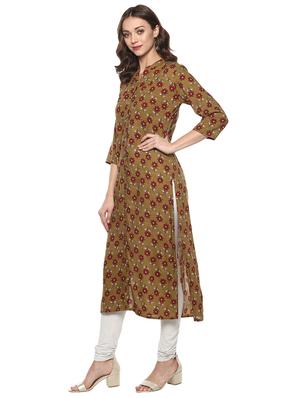 Printed straight kurta - 15732979 - Standard Image - 2