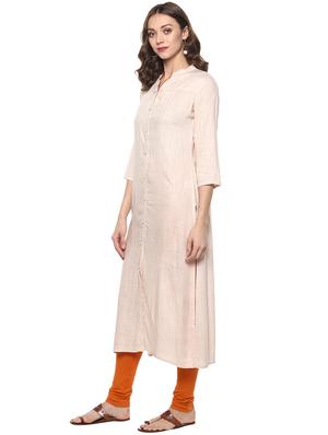 Pink solid straight kurta - 15732980 - Standard Image - 2