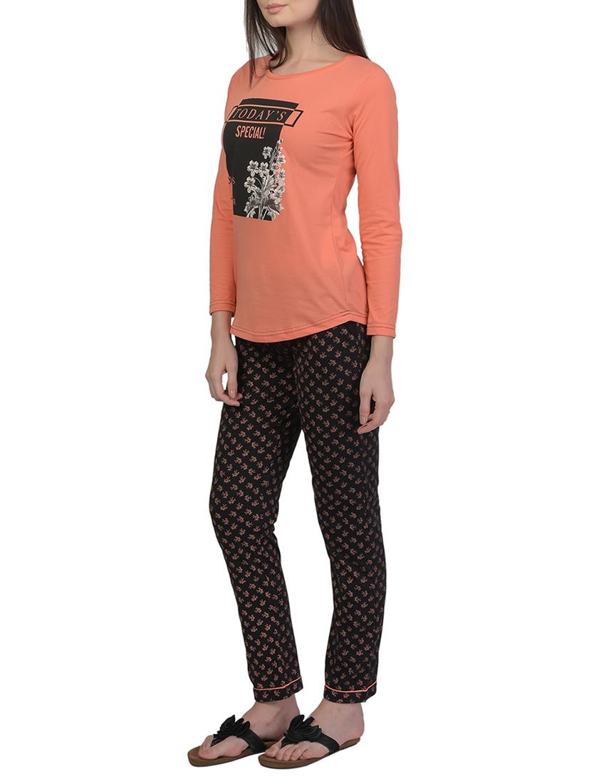 printed nightwear pajama set - 15732996 - Zoom Image - 2