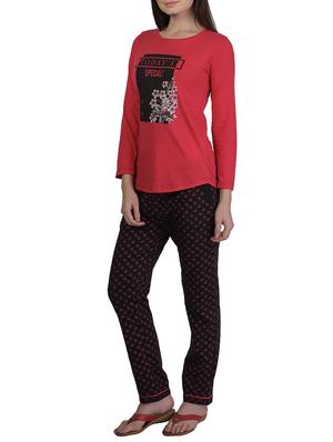 printed nightwear pajama set - 15732997 - Standard Image - 2