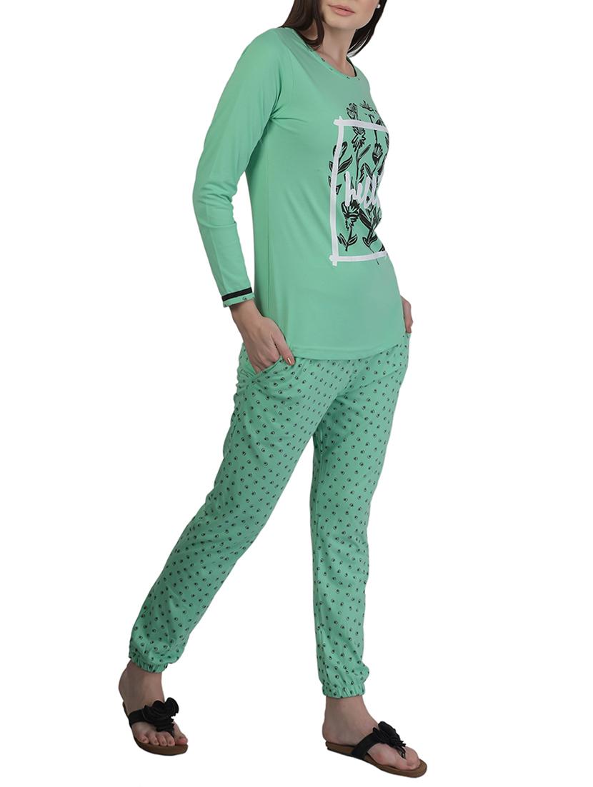 printed nightwear pajama set - 15732998 - Zoom Image - 2
