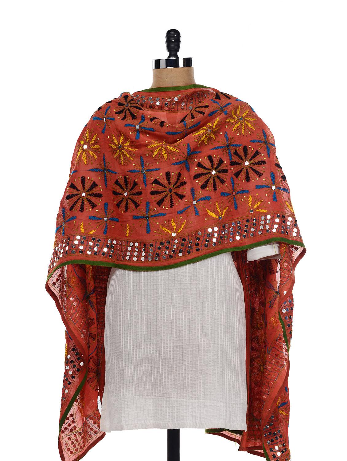 Beautiful Phulkari Dupatta - Vayana 15733