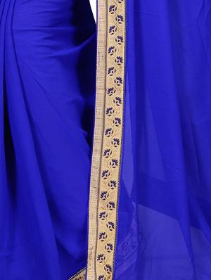 floral lace border saree with blouse - 15733047 - Standard Image - 2
