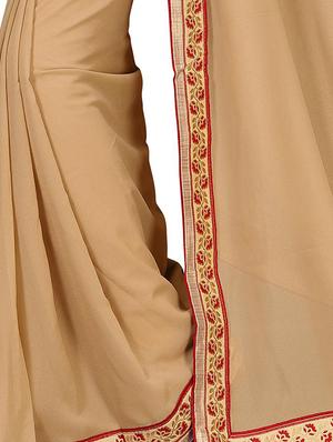 floral lace border saree with blouse - 15733054 - Standard Image - 2