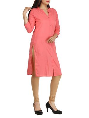 Straight solid kurta - 15733075 - Standard Image - 2