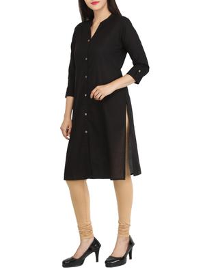 Straight solid kurta - 15733079 - Standard Image - 2