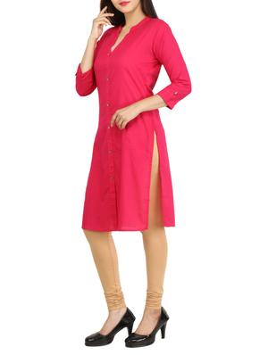 Straight solid kurta - 15733081 - Standard Image - 2