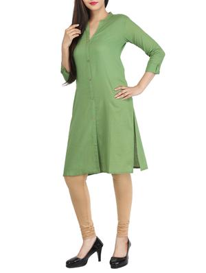 Straight solid kurta - 15733082 - Standard Image - 2