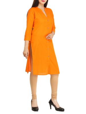 Straight solid kurta - 15733083 - Standard Image - 2