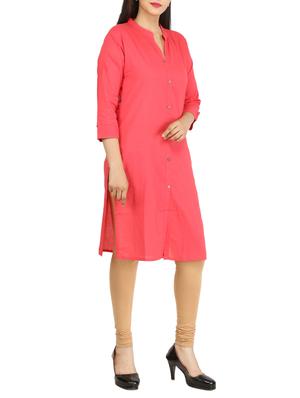 Straight solid kurta - 15733084 - Standard Image - 2
