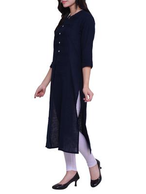 Straight solid kurta - 15733086 - Standard Image - 2