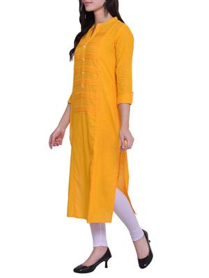 Straight solid kurta - 15733088 - Standard Image - 2