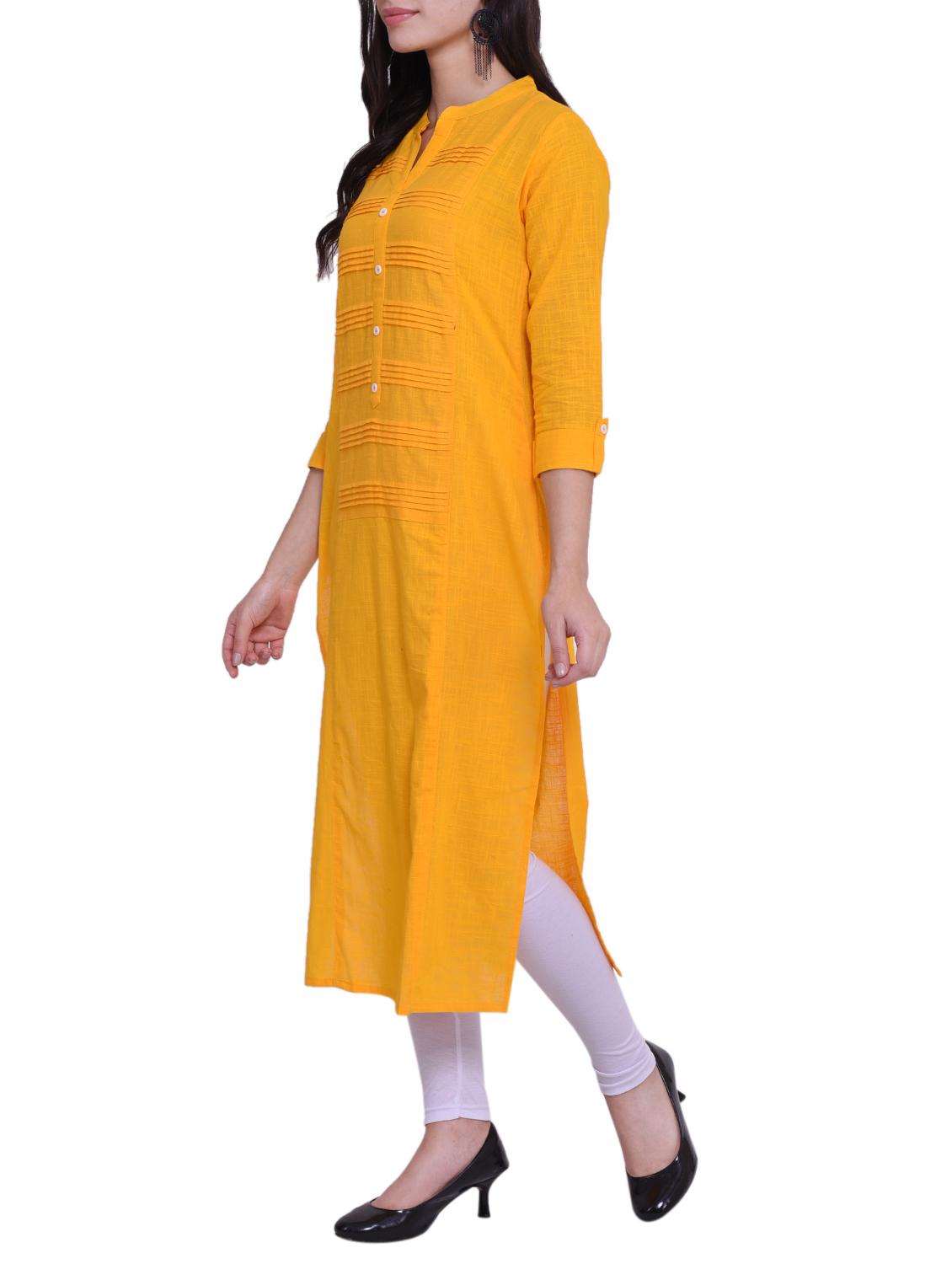 Straight solid kurta - 15733088 - Zoom Image - 2