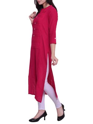 Straight solid kurta - 15733089 - Standard Image - 2