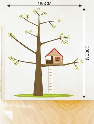 Rawpockets Wall Decals ' Tree House ' Wall stickers (PVC Vinyl) Multicolour - 15733193 - Standard Image - 2