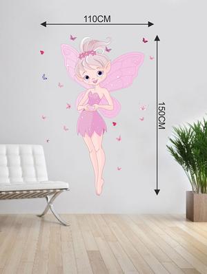 Rawpockets Wall Decals ' Angel n Butterfly ' Wall stickers (PVC Vinyl) Multicolour - 15733195 - Standard Image - 2