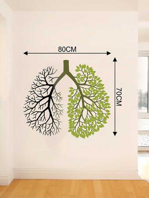 Rawpockets Wall Decals ' Green House Effect Lungs ' Wall stickers (PVC Vinyl) Multicolour - 15733204 - Standard Image - 2