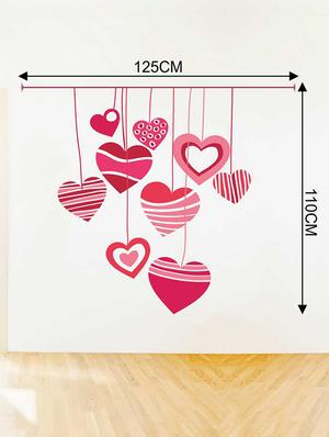 Rawpockets Wall Decals ' Heart-Ins Wall Sticker ' Wall stickers (PVC Vinyl) Multicolour - 15733205 - Standard Image - 2
