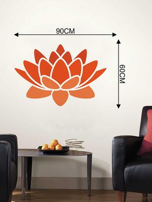 Rawpockets Wall Decals ' Lotus Flower Wall Sticker ' Wall stickers (PVC Vinyl) Multicolour - 15733208 - Standard Image - 2